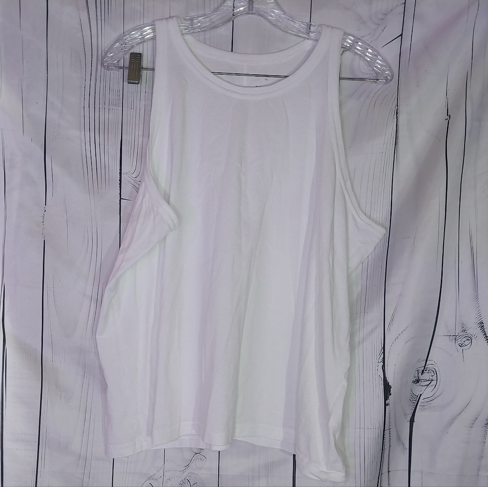 Everlane White Halogen Crew Neck Basic Minimalist Tank Top